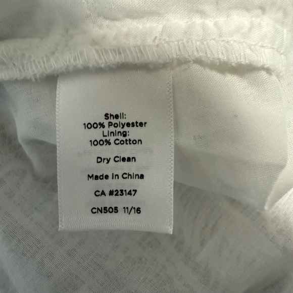 Talbots Women’s Plus Fringe Lace Sleeveless Top Blouse White Side Zip Size 14W - Picture 8 of 9